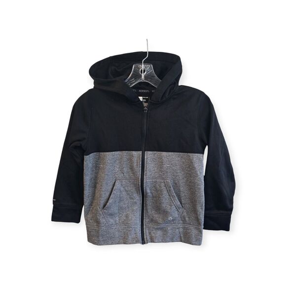 Xersion Quick Dry Fleece Lined Zip Up Hoodie Size S 8 Black & Grey - Picture 1 of 5